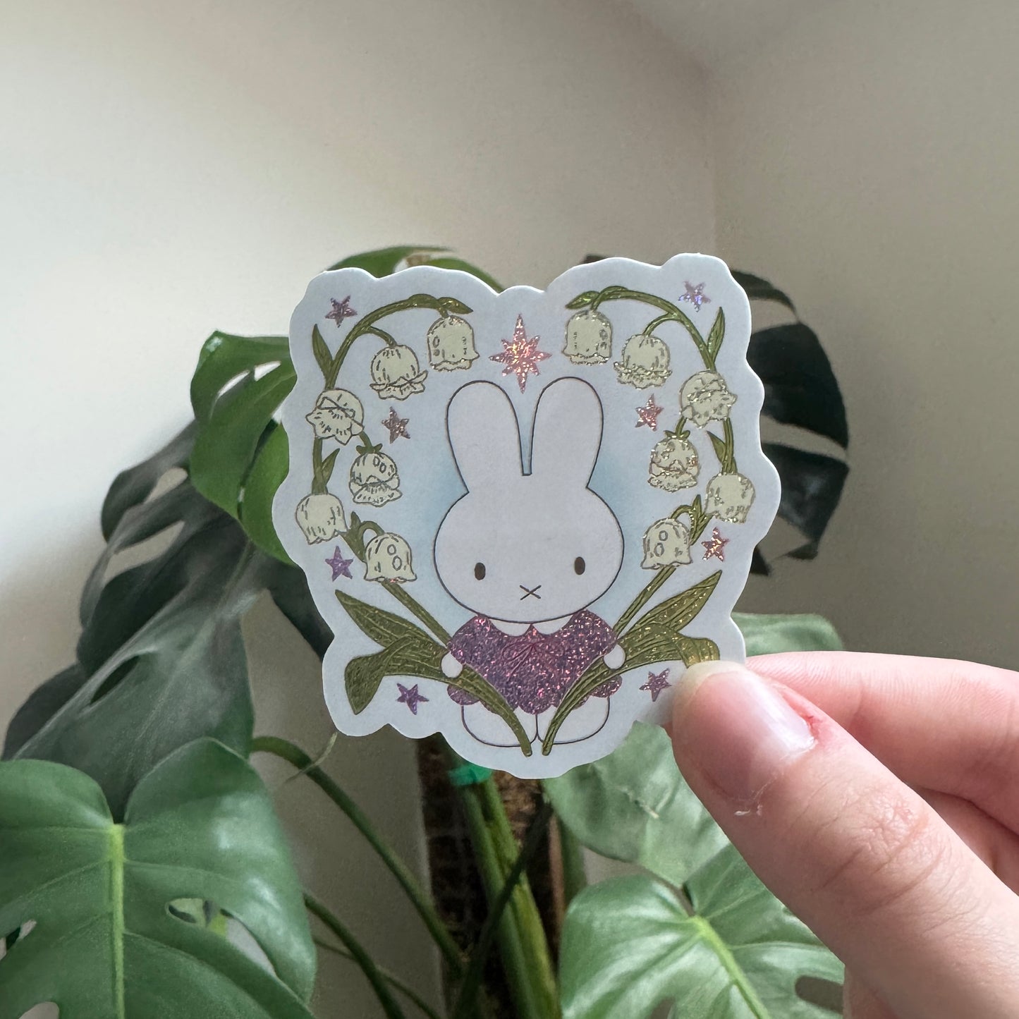 BUNNY FLOWER STICKER