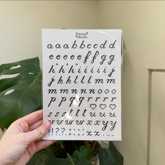 PLANCHE LETTRES PIXEL A5