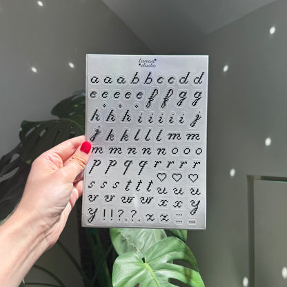 PLANCHE LETTRES PIXEL A5
