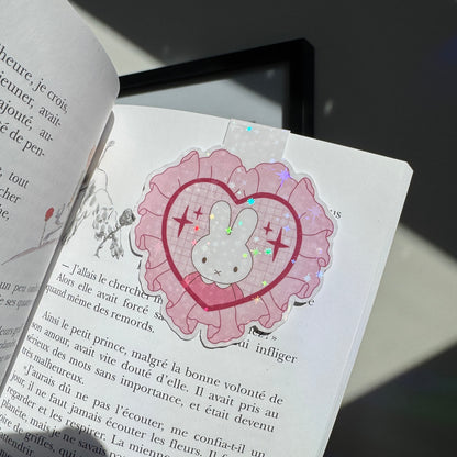 MAGNETIC BOOKMARK BUNNY HEART