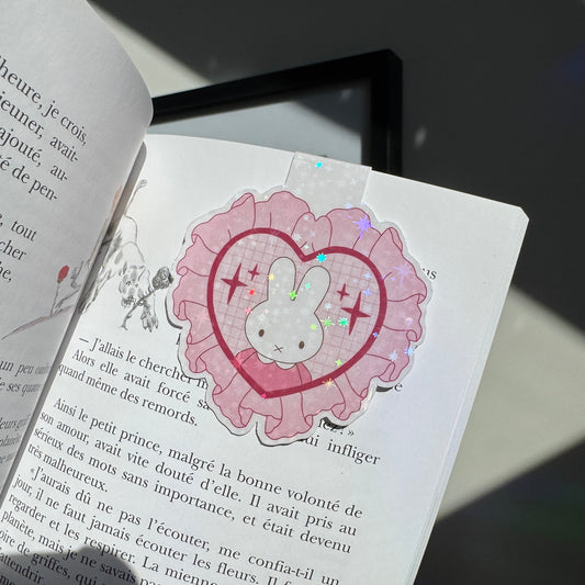 MAGNETIC BOOKMARK BUNNY HEART