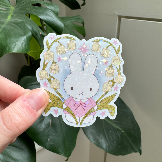 BUNNY FLOWER STICKER