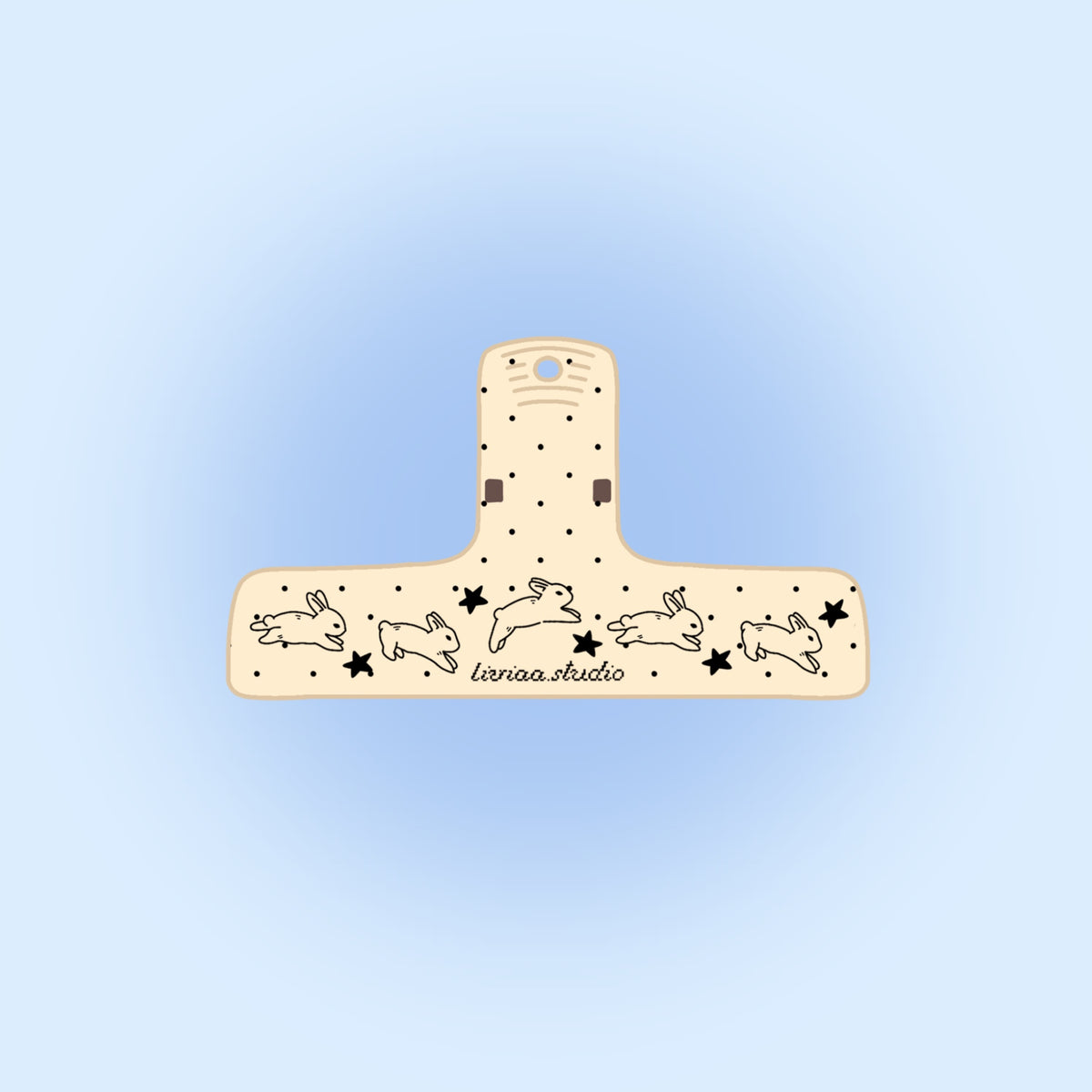 NOTEBOOK CLIP BUNNY BEIGE