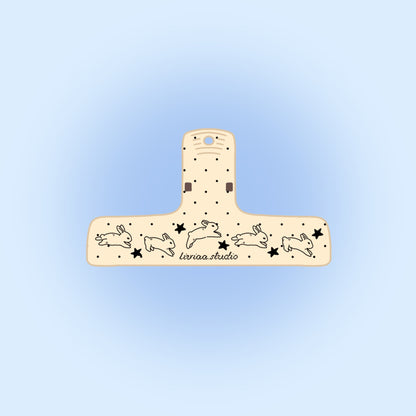 NOTEBOOK CLIP BUNNY BEIGE