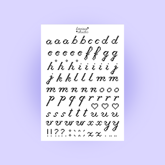 PLANCHE LETTRES PIXEL A5