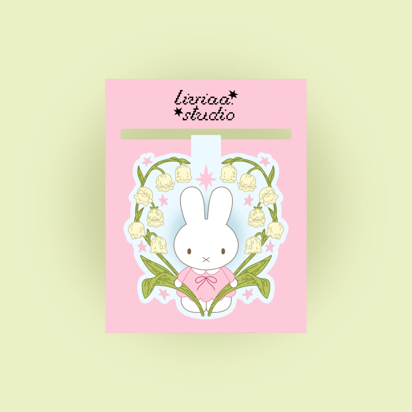 MAGNETIC BOOKMARK BUNNY FLOWER