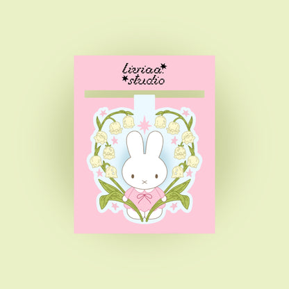 MAGNETIC BOOKMARK BUNNY FLOWER