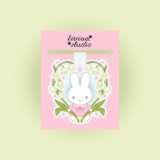 MAGNETIC BOOKMARK BUNNY FLOWER