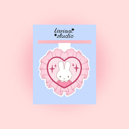 MAGNETIC BOOKMARK BUNNY HEART
