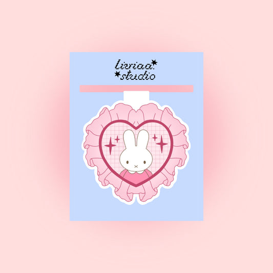 MAGNETIC BOOKMARK BUNNY HEART