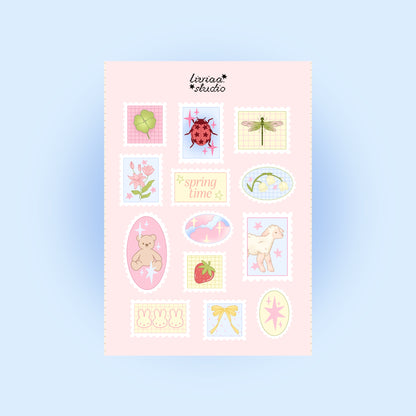PLANCHE TIMBRES DE PRINTEMPS A5
