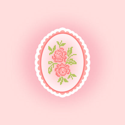 FLOWER MEDALLION STICKER