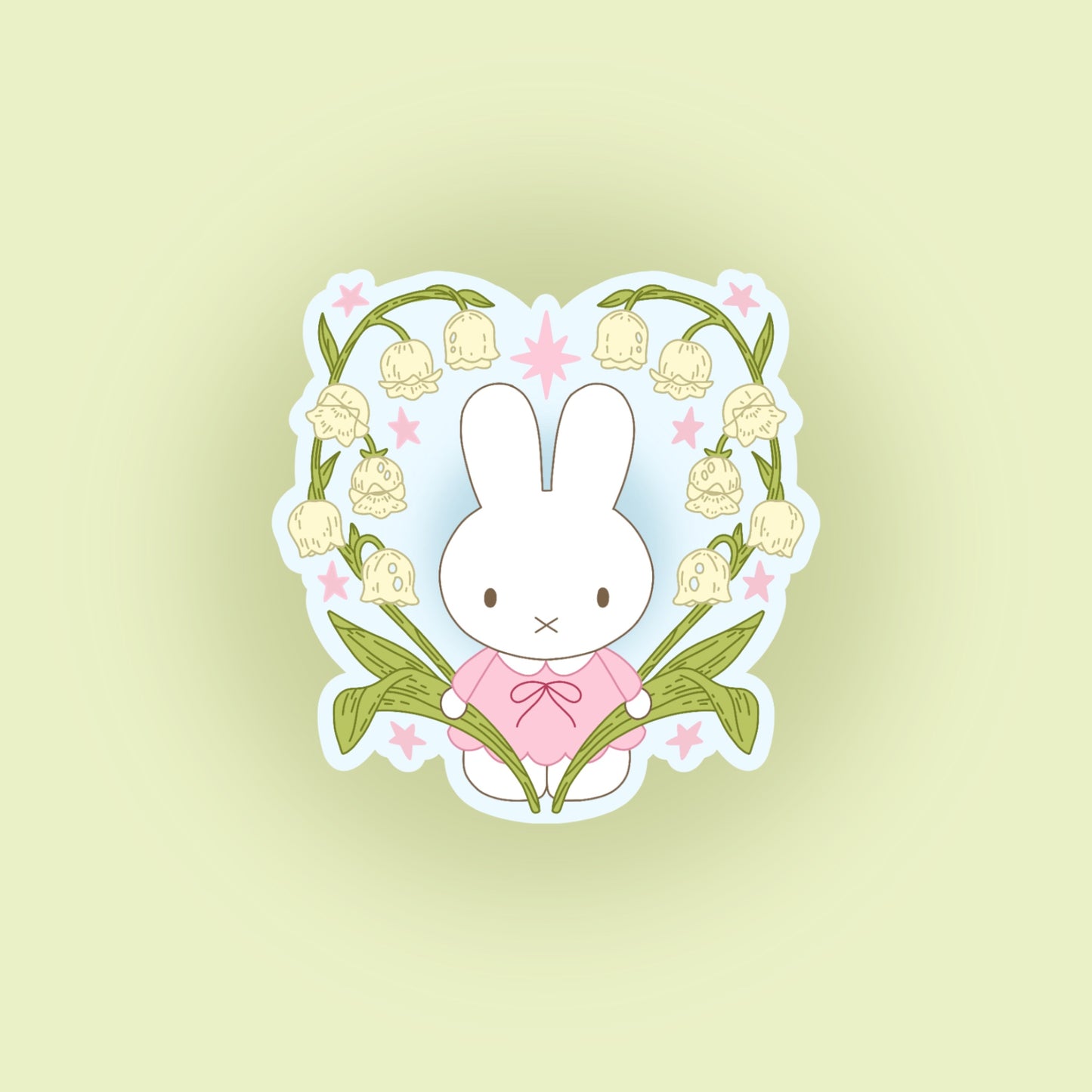 BUNNY FLOWER STICKER