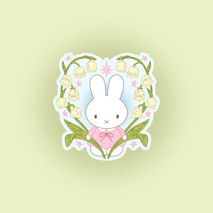 BUNNY FLOWER STICKER
