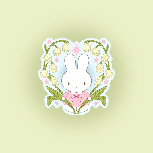 BUNNY FLOWER STICKER