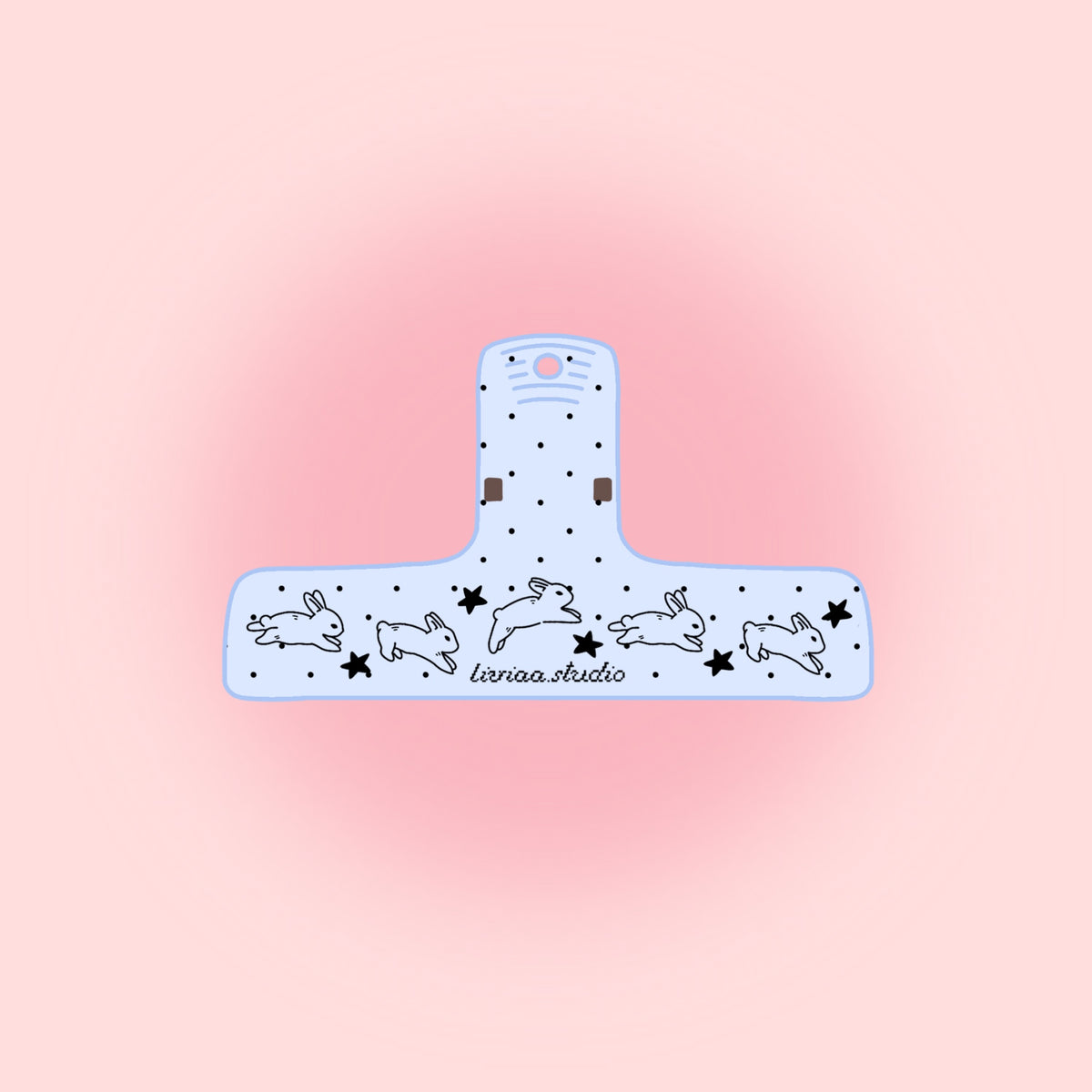 NOTEBOOK CLIP BUNNY BLUE