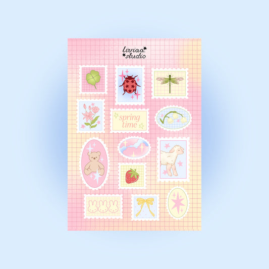 PLANCHE TIMBRES DE PRINTEMPS A5