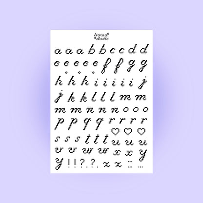 PLANCHE LETTRES PIXEL A5