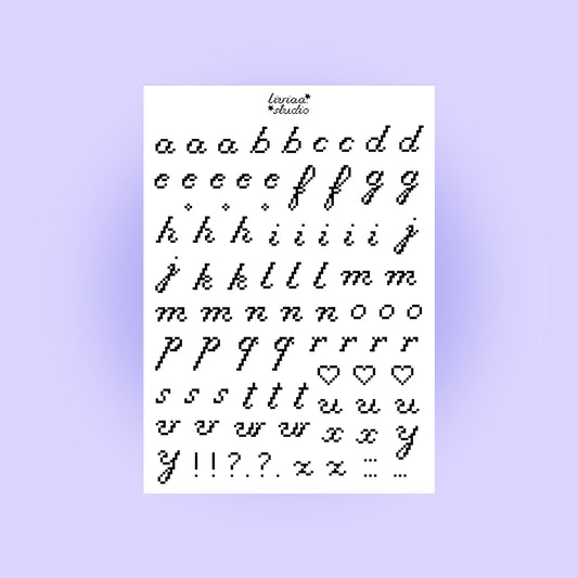 PLANCHE LETTRES PIXEL A5